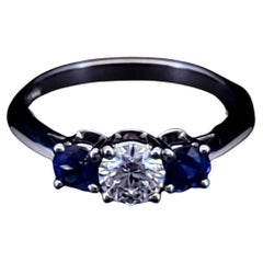 Tiffany
Co. Platinum diamond sapphire ring size 6
