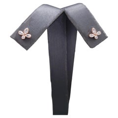 Tiffany & Co. Fleur-De-Lis Diamond 18k Rose Gold Stud Earrings