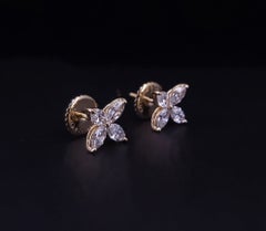 Tiffany Victoria Diamond Earrings in 18K Yellow Gold Large