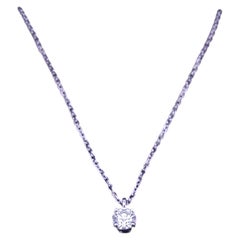 Tiffany& Co Platinum Solitaire Diamond Pendant .20ct