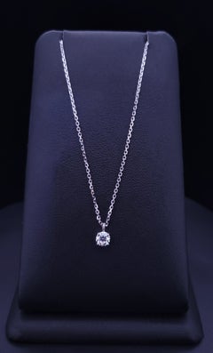 Tiffany& Co Platinum Solitaire Diamond Pendant .20ct