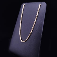 David Yurman Box Chain Necklace 18K Yellow Gold, 1.7mm
