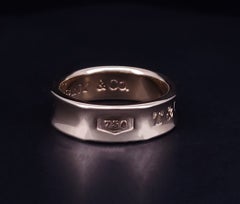 Vintage Tiffany & Co Wedding Band Ring in 18K Yellow Gold Size 6