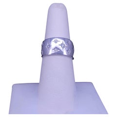 Marchesa 18K White Gold Diamond Star Wedding Band Ring