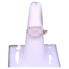 Celine 18K Rose Gold Cocktail Ring with Moonstone & Diamonds