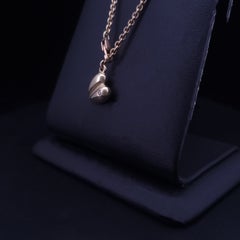Kieselstein-Cord 18K Yellow Gold Heart Pendant Necklace 0.2 ct