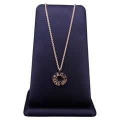Tiffany & Co Circle Logo Necklace Yellow Gold