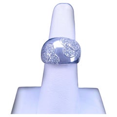 Custom-Made Diamond Wedding Band Ring in 14K White Gold