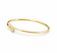 Brazalete de una sola fila con aros de diamantes de Elsa Peretti, Y/G