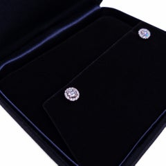 Tiffany & Co Platinum Diamond Soleste Stud Earrings