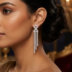 Beauvince Destiny Diamond Earrings (4.31 ct Diamonds) in White Gold