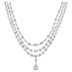 Beauvince Reverie Necklace (45.82 ct Diamonds) in Platinum