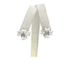 Tiffany & Co Estate X Signature Omega Back Earrings Sterling Silver TIF998