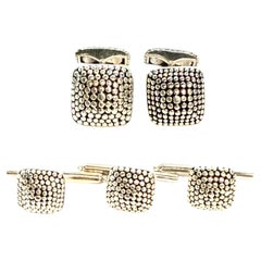 John Hardy Estate Smoking-Set mit Knöpfen und Manschettenknöpfen aus Sterlingsilber JH116