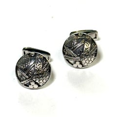 John Hardy Estate Smoking-Set aus Sterling-Silber mit Manschettenknöpfen und Ansteckknöpfen JH117