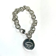 Tiffany & Co Estate Return to Tiffany Link Bracelet 7" Sterling Silver TIF1015