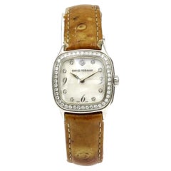 David Yurman Thoroughbred 25mm MOP Dial Diamond Bezel Ladies Estate Watch DY823