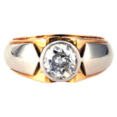 Art Deco 1.20 Carat Diamond Gold Ring