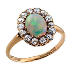 Victorian Opal Diamond Gold Ring Victorian Opal Diamond Gold Ring