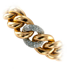 Nicolis Cola Chunky Gold Diamond Link Bracelet