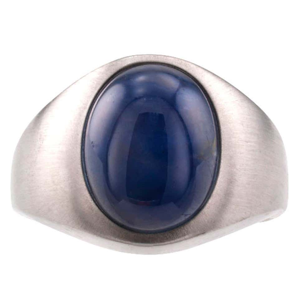Blue Star Sapphire Gold Ring at 1stDibs | blue star sapphire ring meaning