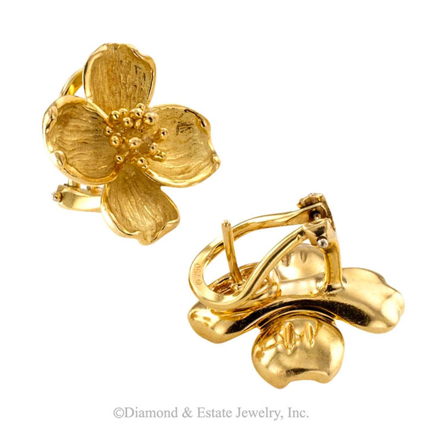 tiffany dogwood earrings