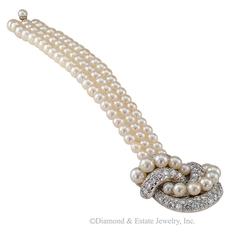 David Webb Pearl and Diamond Bracelet