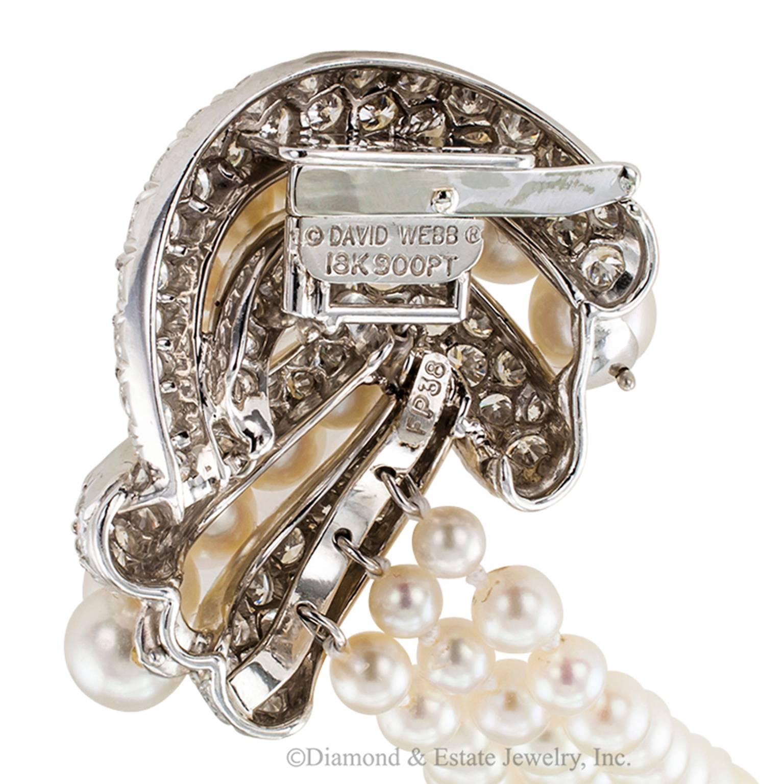 David Webb Pearl and Diamond Bracelet In Excellent Condition In Los Angeles, CA