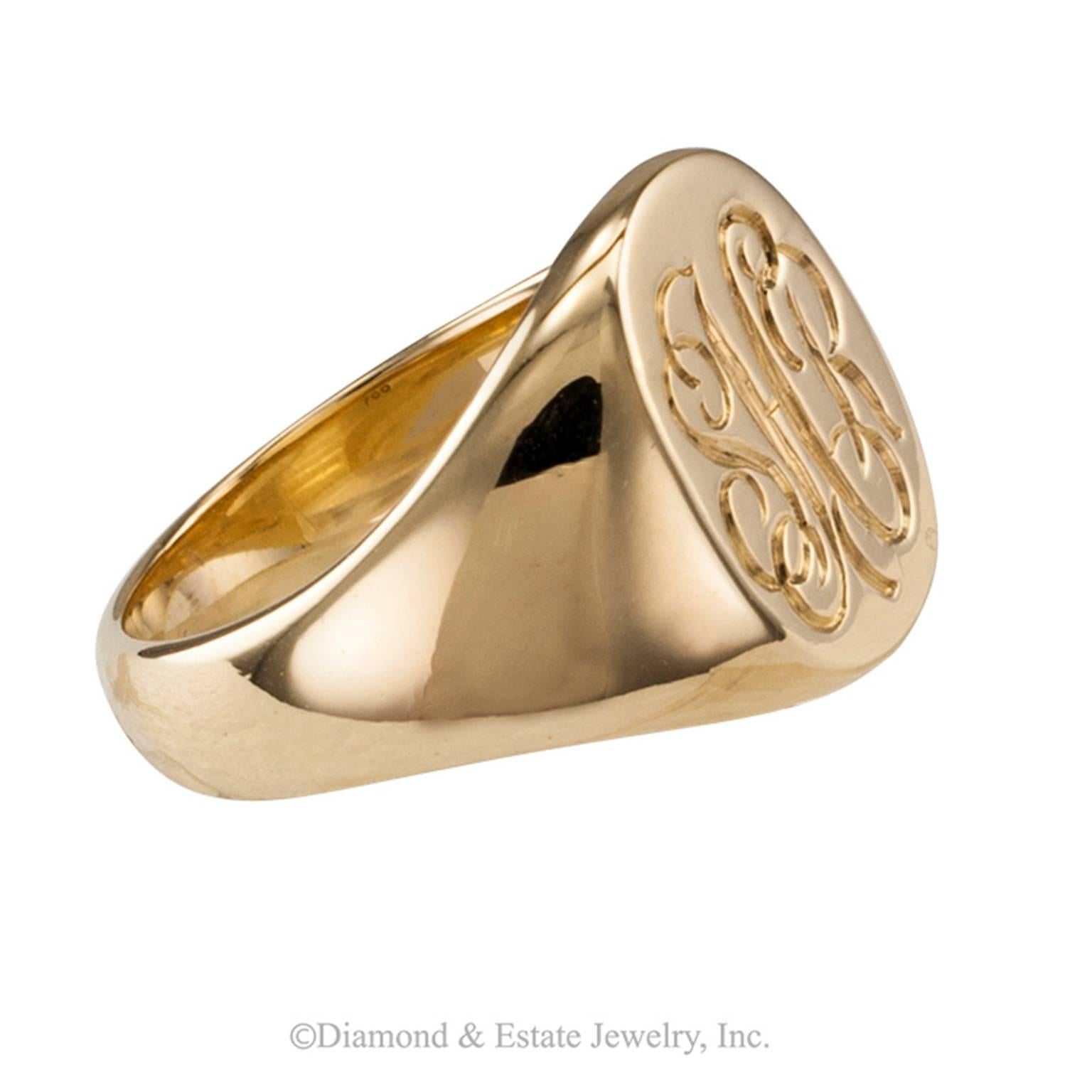 tiffany signet ring gold