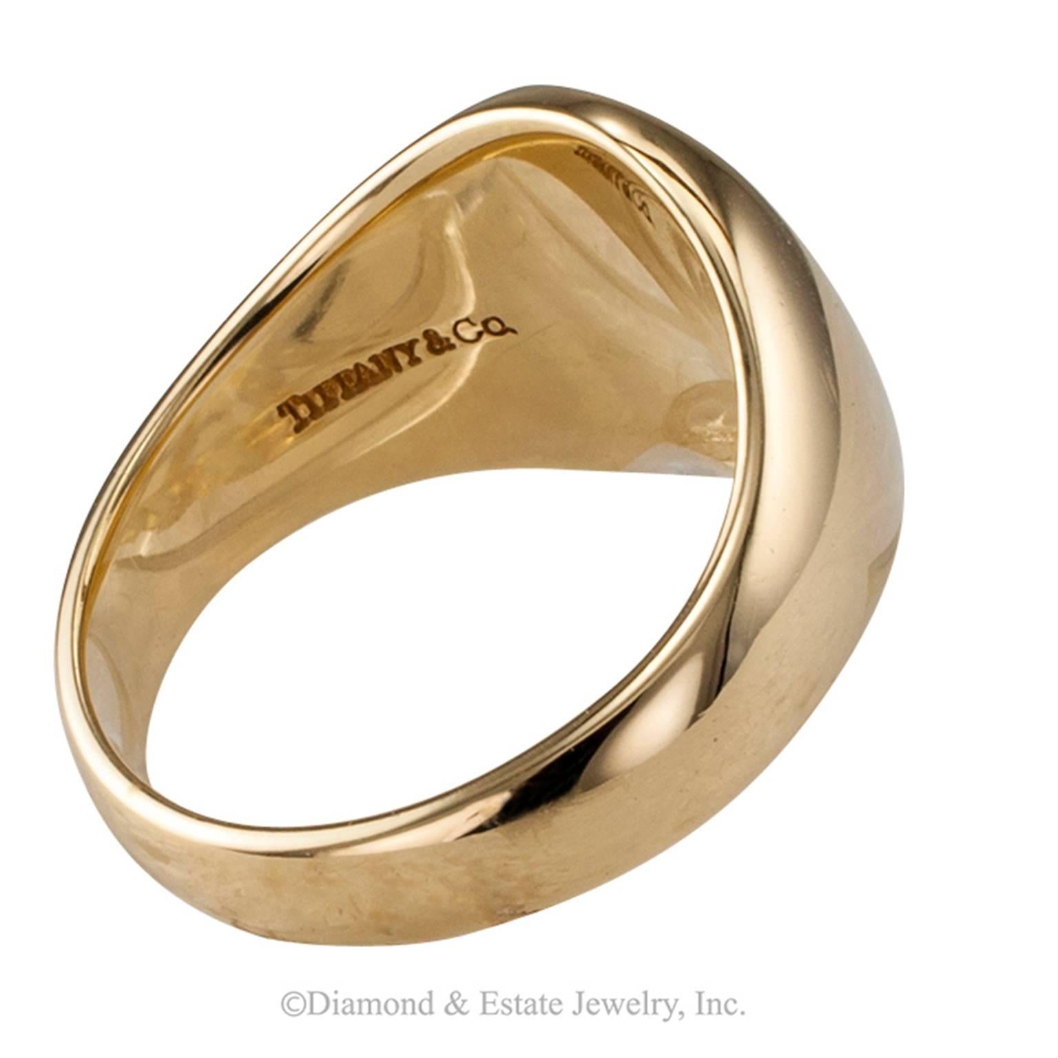 tiffany gold signet ring