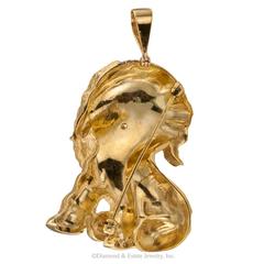 Tiffany & Co. Diamond Gold Elephant Brooch Pendant