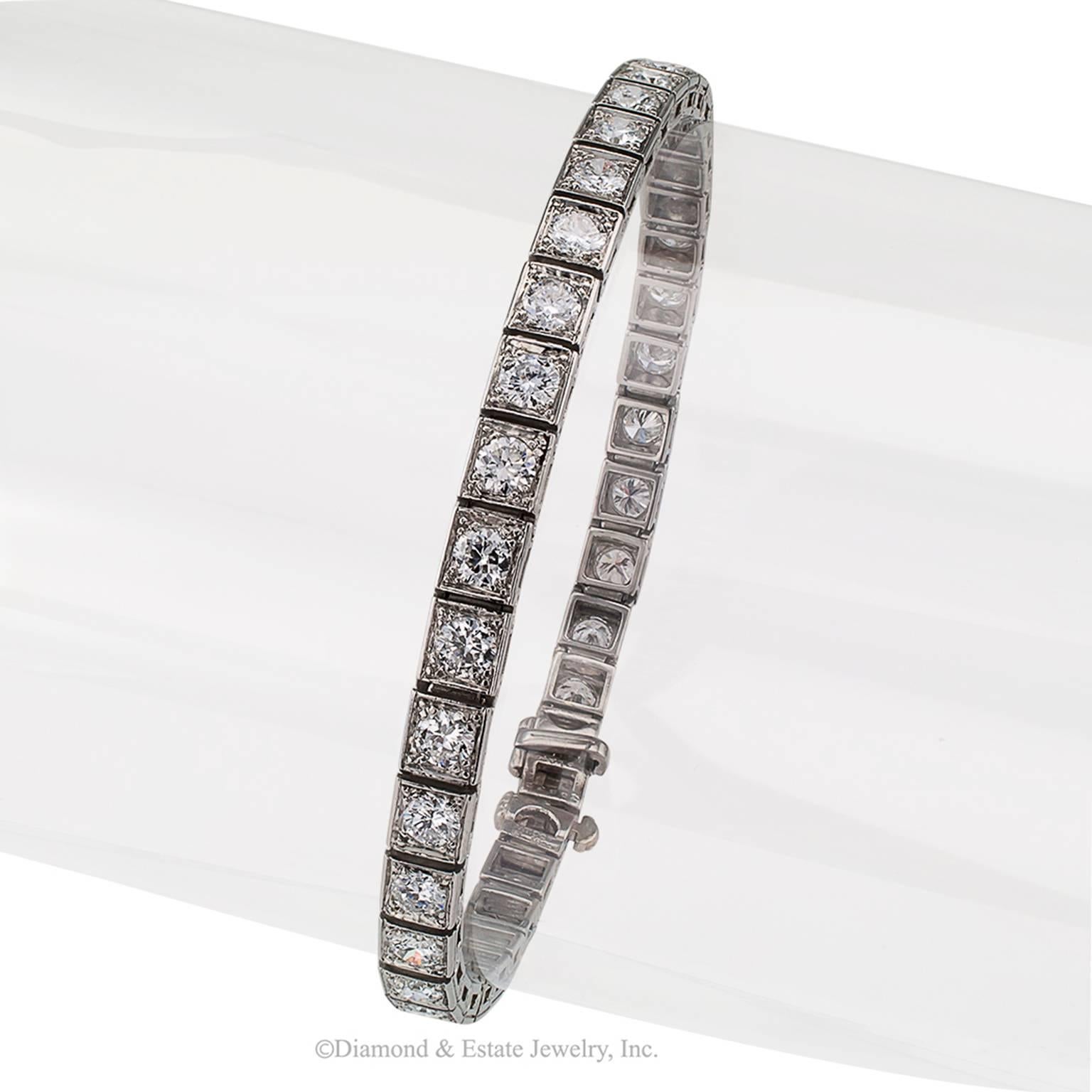 Oscar Heyman Art Deco Diamond Line Bracelet 1