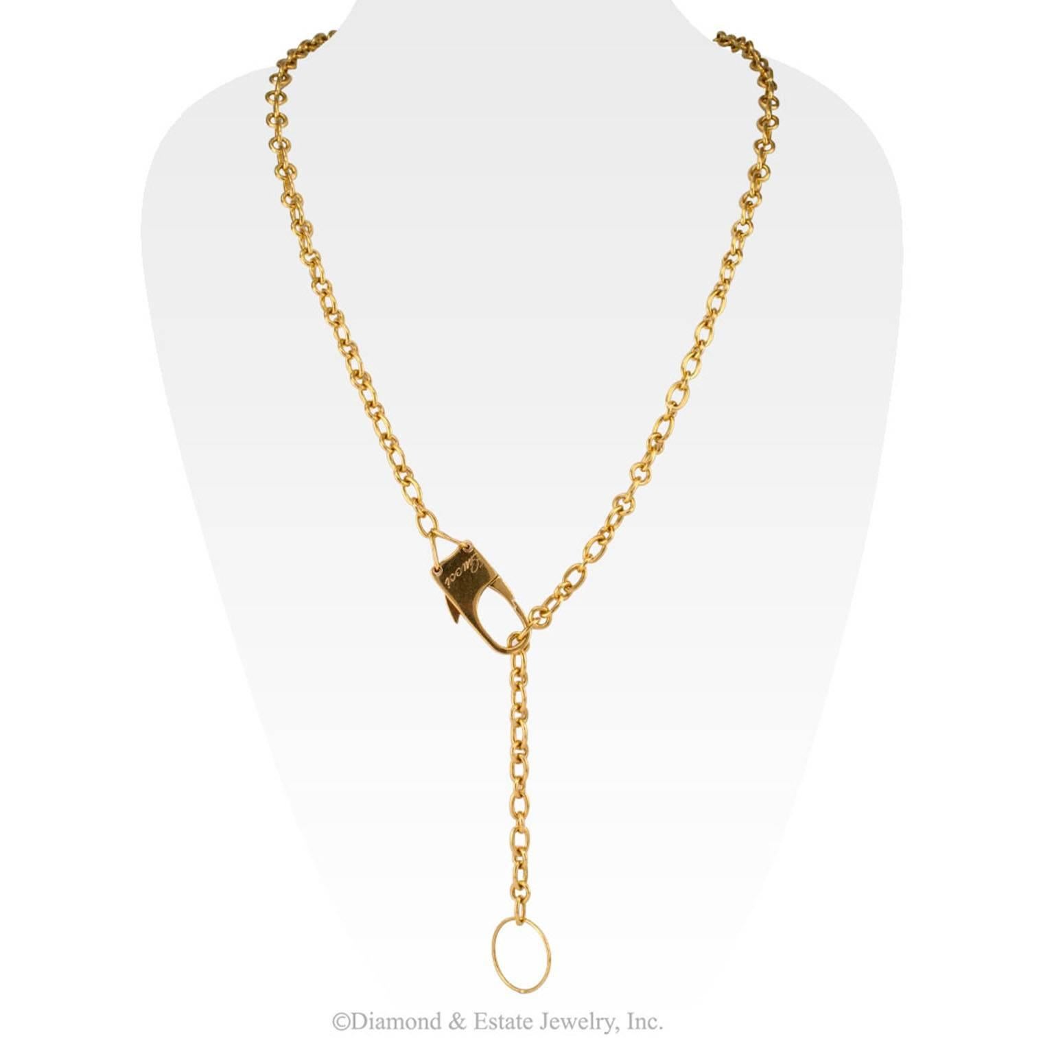 Modern 1970s Gucci Long Chain Necklace