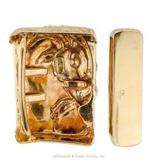 David Webb Capricorn Gold Belt Buckle