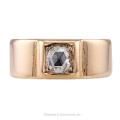 Dutch 1893 Rose-Cut Diamond Gold Band Ring