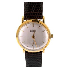 Vintage Movado Yellow Gold Automatic Wristwatch circa 1950s