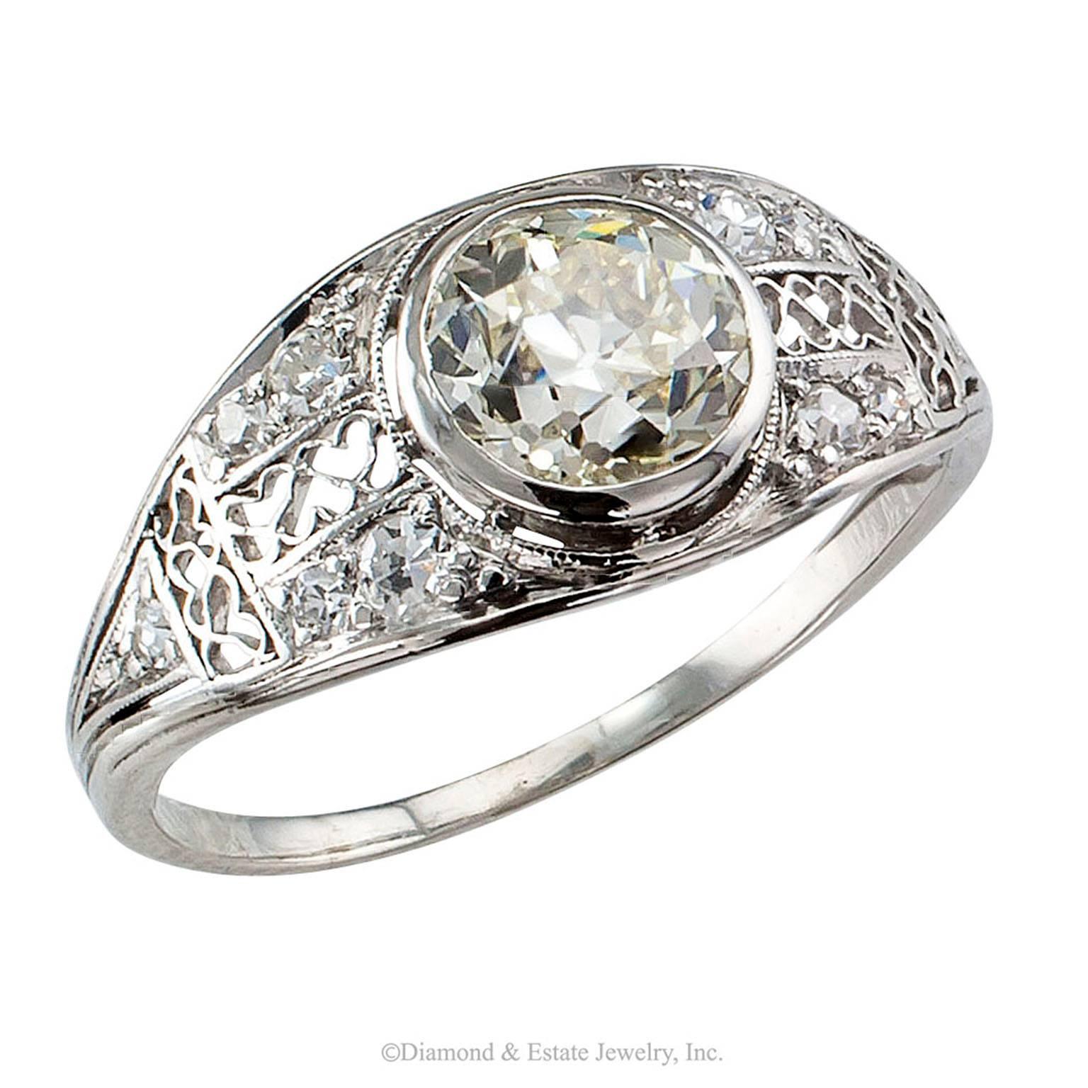 edwardian platinum engagement rings
