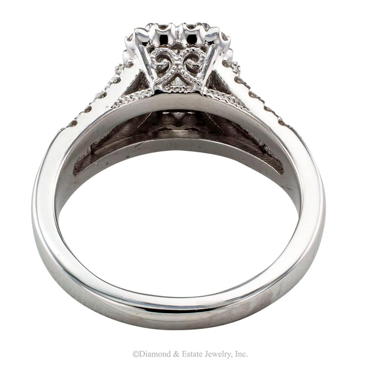GIA 0.75 Carat Emerald Cut Diamond Engagement Ring 1