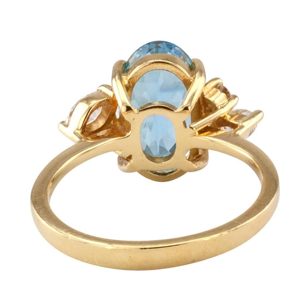 H Stern Aquamarine Diamond Gold Ring 1