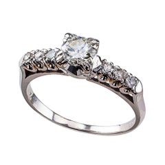 Midcentury 0.50 Carat Diamond Engagement Ring