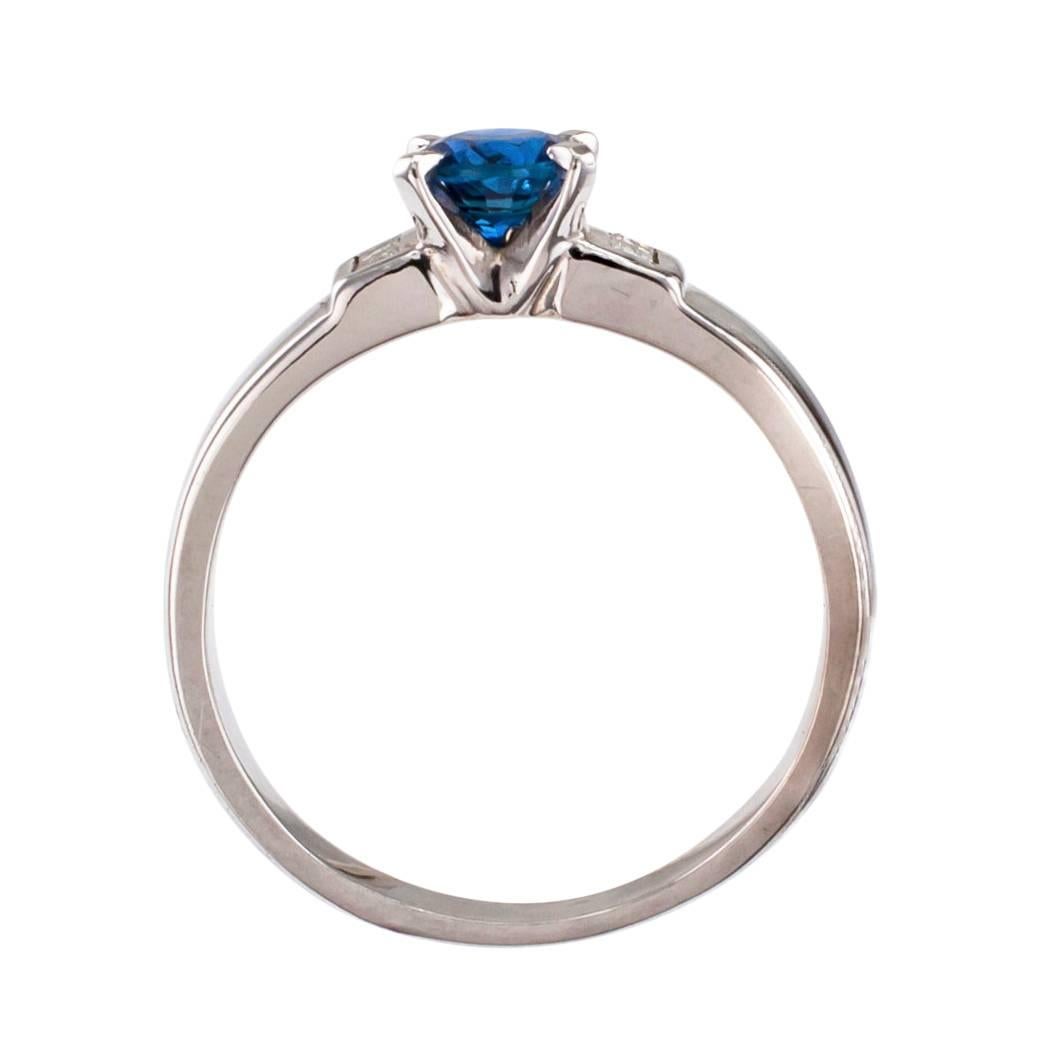 Women's 1960s Sapphire Diamond Engagement Ring