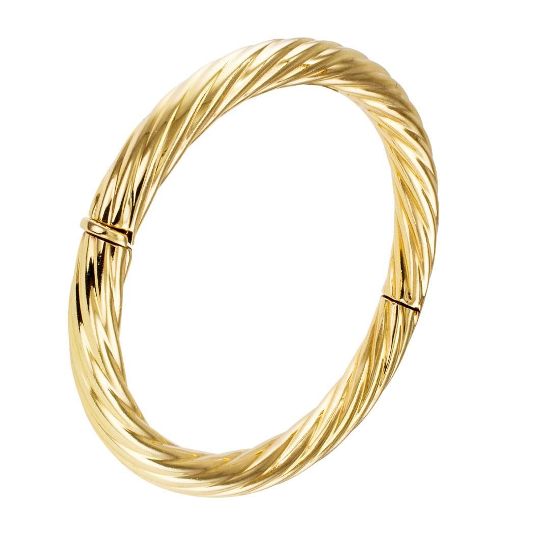 Tiffany & Co 1980s Fluted Gold Bangle