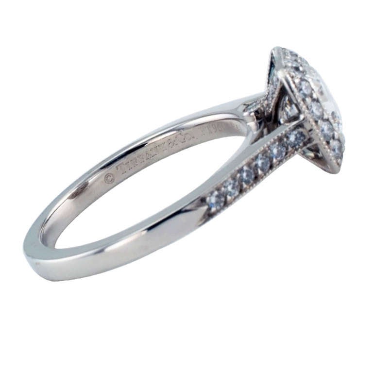 Tiffany 1.00 Carat Cushion-Cut Diamond Ring In Excellent Condition In Los Angeles, CA