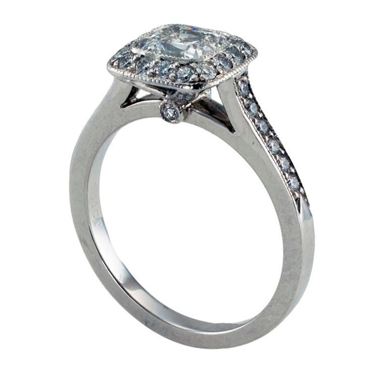 Women's Tiffany 1.00 Carat Cushion-Cut Diamond Ring