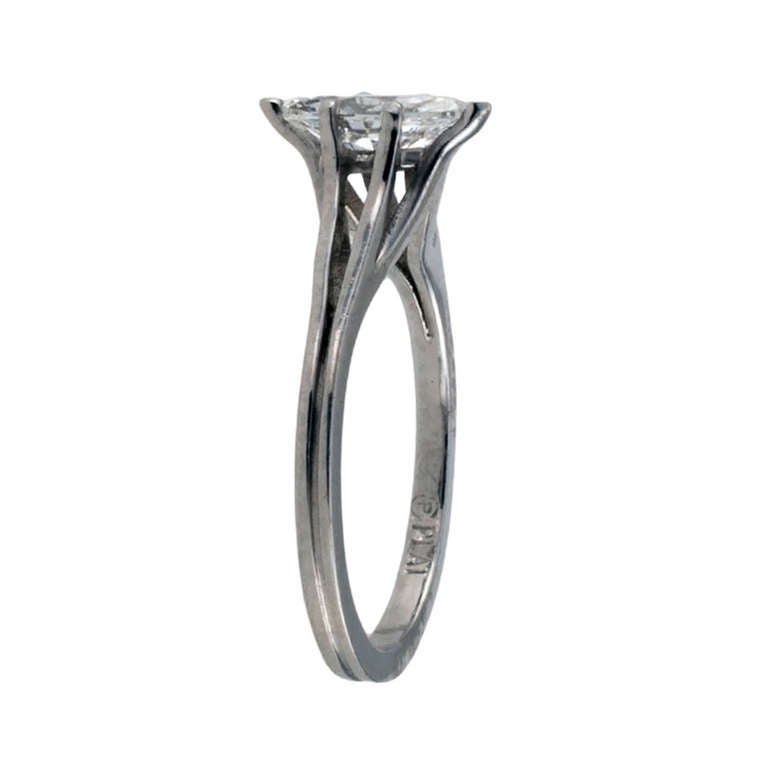 Marquise Cut D Color Marquise Diamond Platinum Engagement Ring