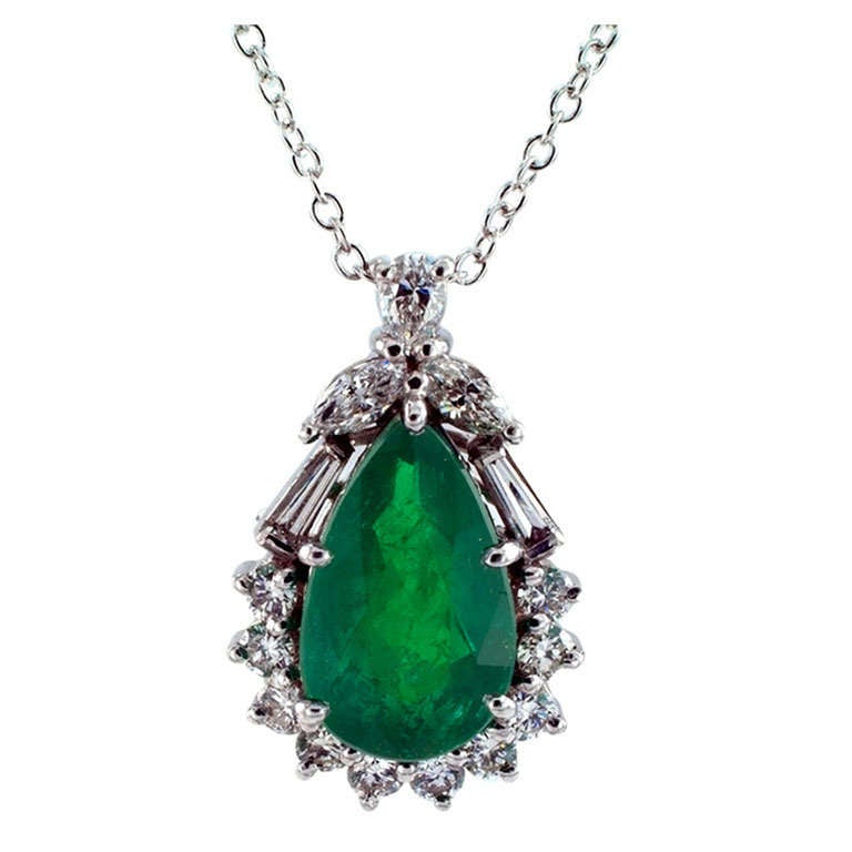 Emerald and Diamond Pendant by H. Stern at 1stdibs