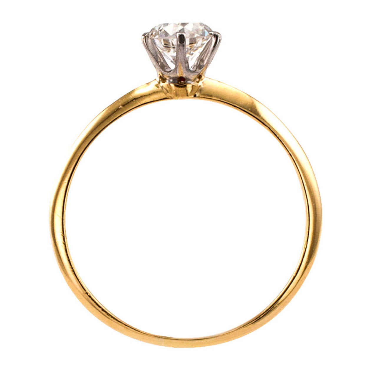 0.50 Carat Tiffany & Co. Estate Engagement Ring

 This Tiffany ring is the most traditional of traditional solitaire engagement rings.  Pretty as can be, the 18 karat gold band is set with a lovely old European-cut diamond weighing 0.50 carat,