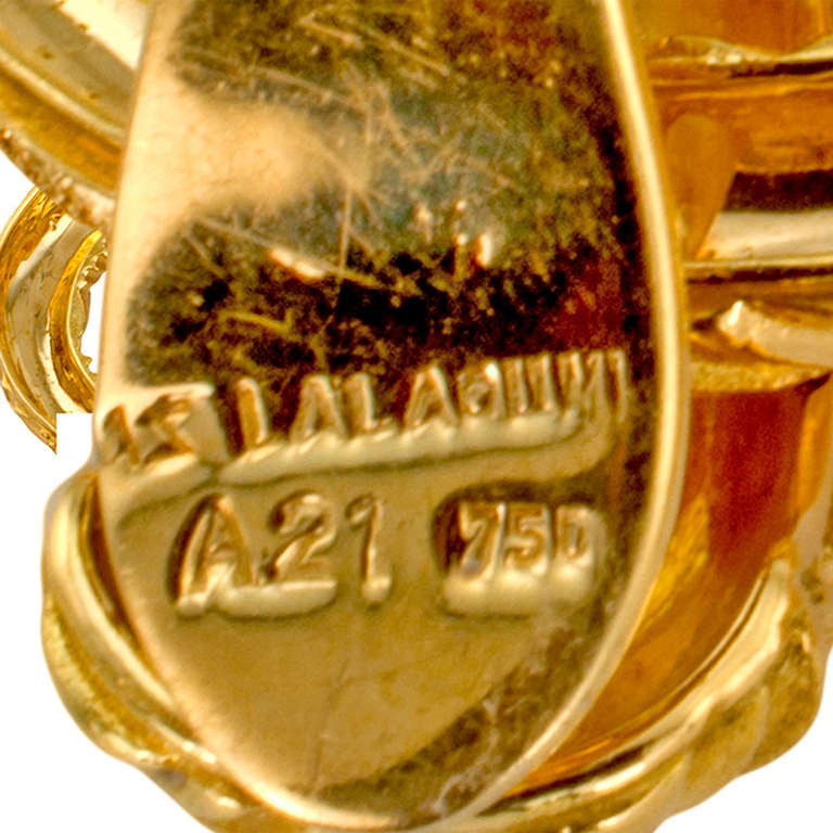 Lalaounis Gold Door Knocker Ear Clips