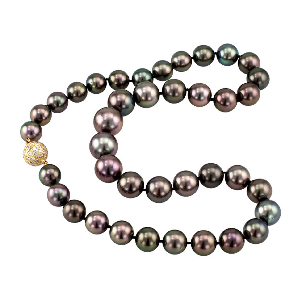 Black Tahitian Cultured Pearl Necklace