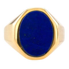 Retro Lapis Lazuli Gentleman's Ring